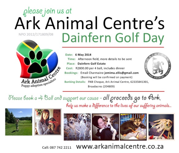 Ark Animal Centre Golf Day Invite Dainfern